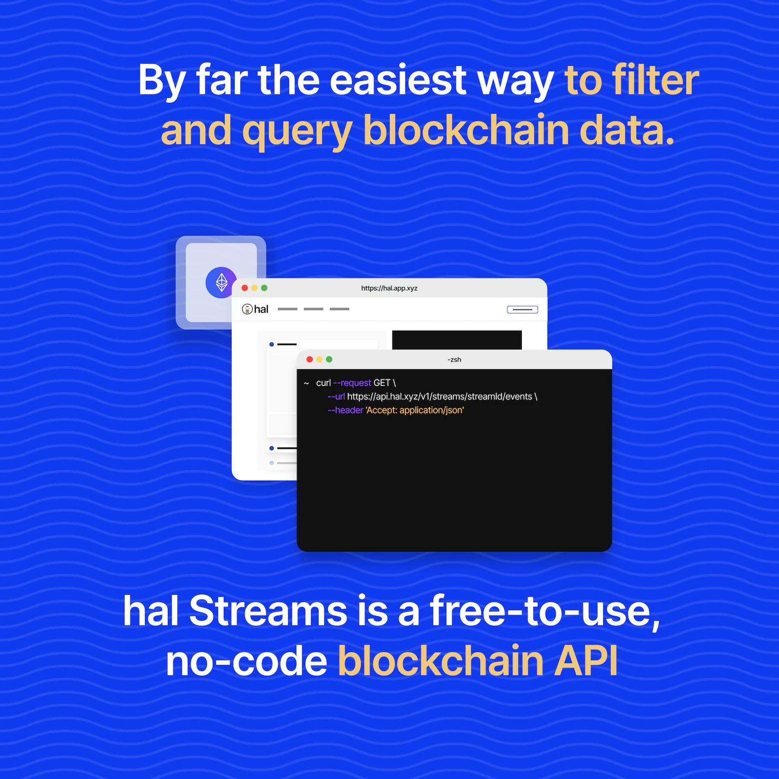 A no-code blockchain API.